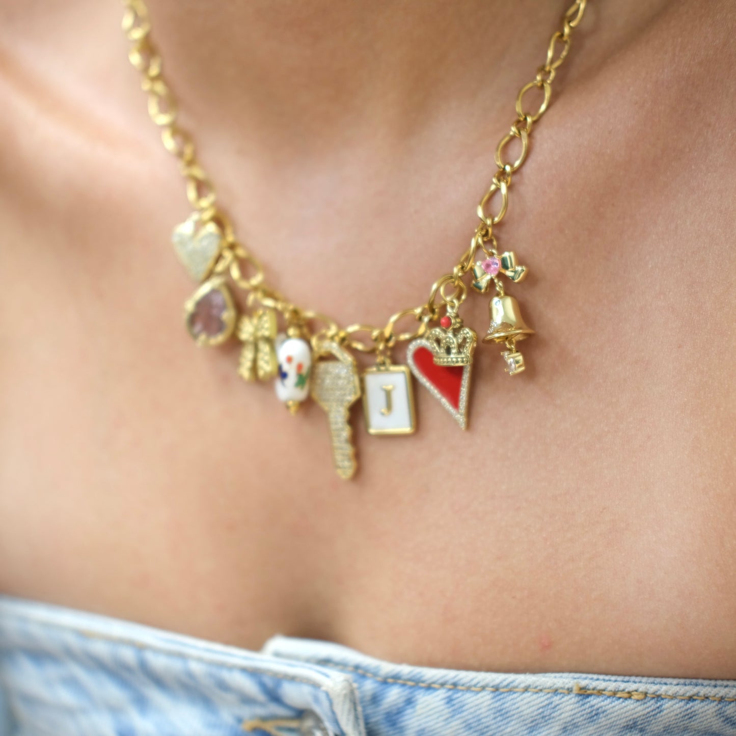 Personalized key heart Necklace-customization