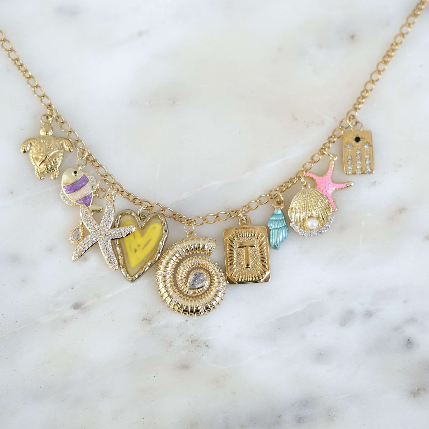 Personalized ocean shell Necklace-customization