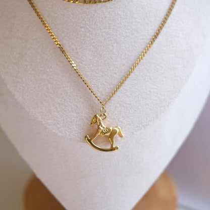 Personalized Golden Horse Charm Necklace-customization