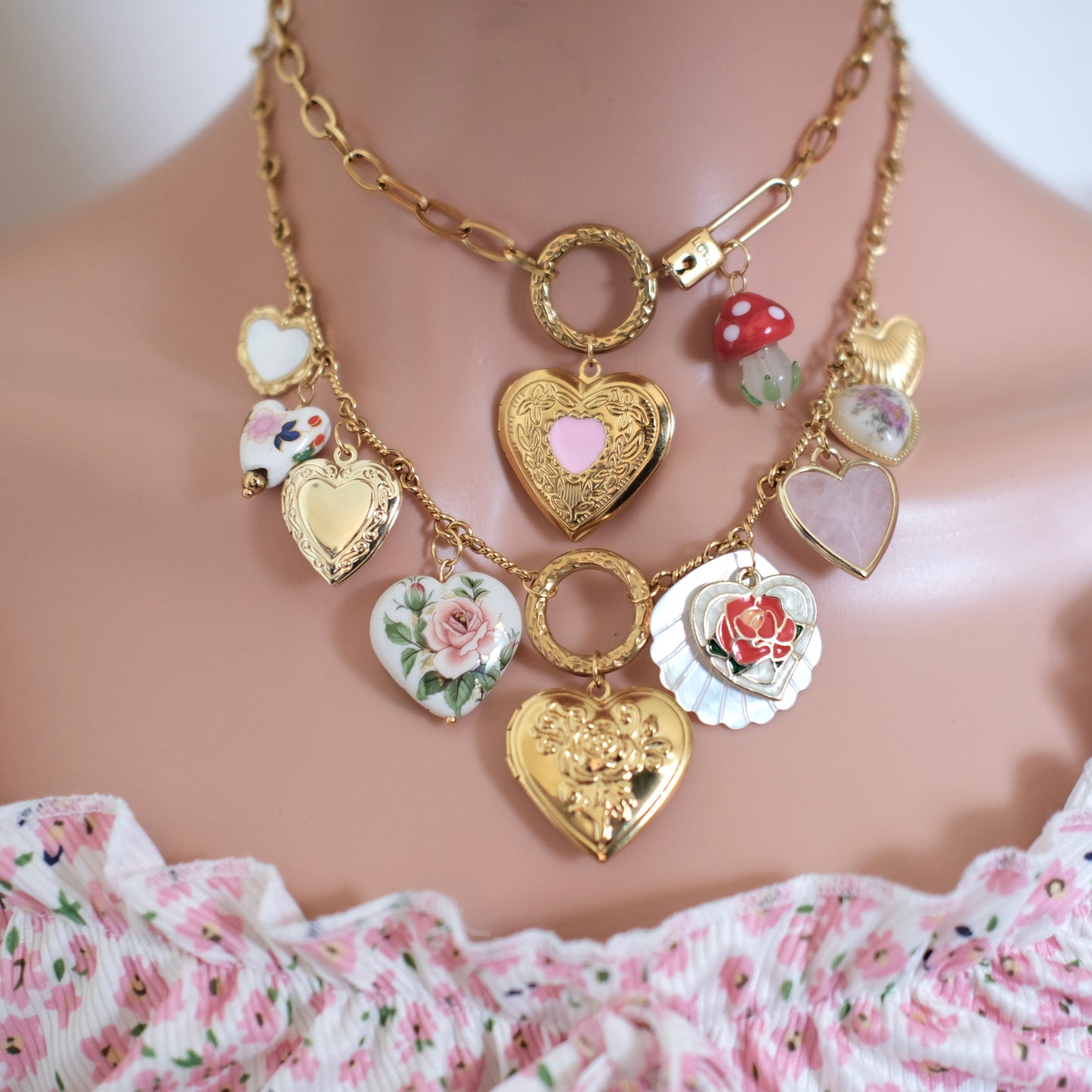 ALL heart vintage unique necklace-customization