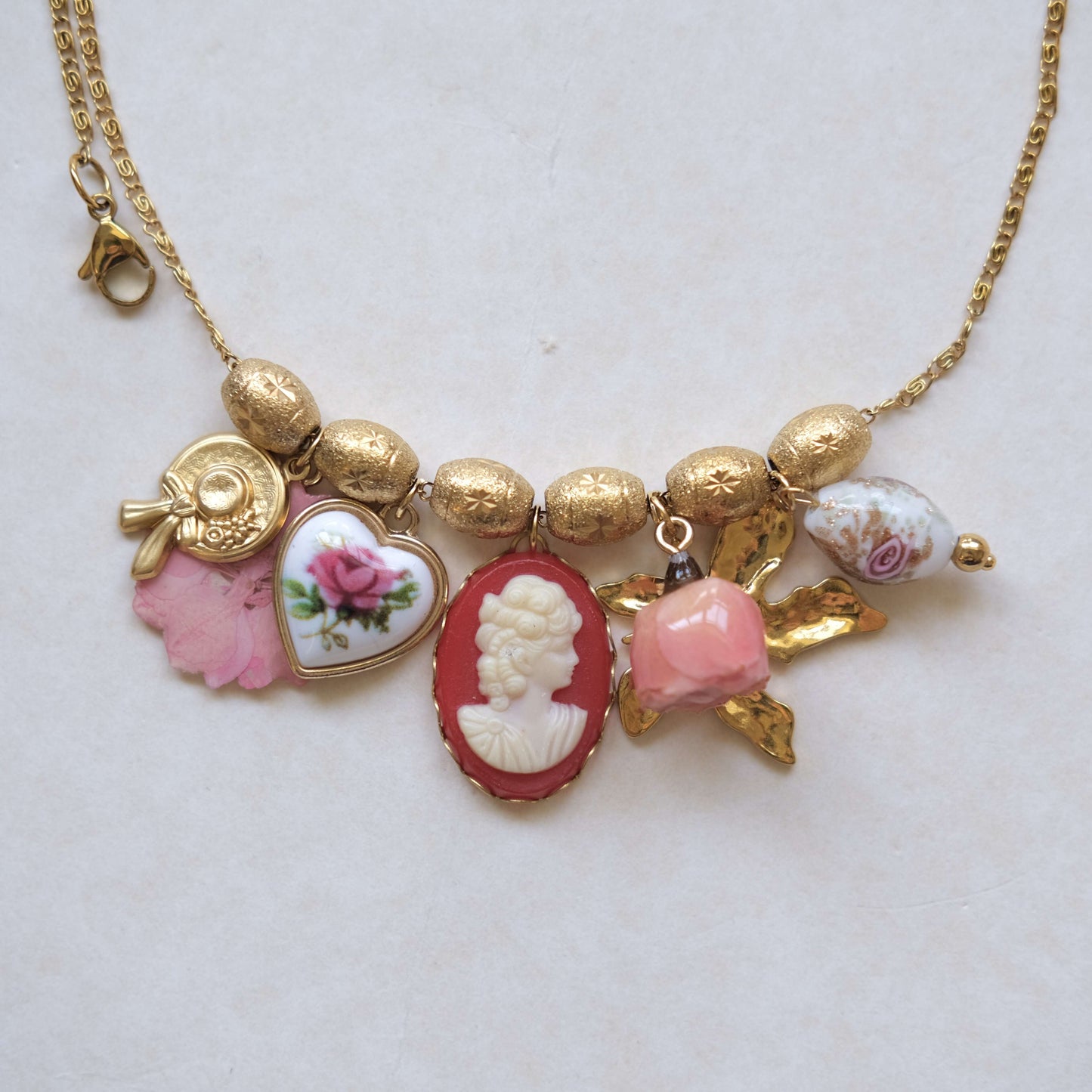 Rose vintage pendant-customization