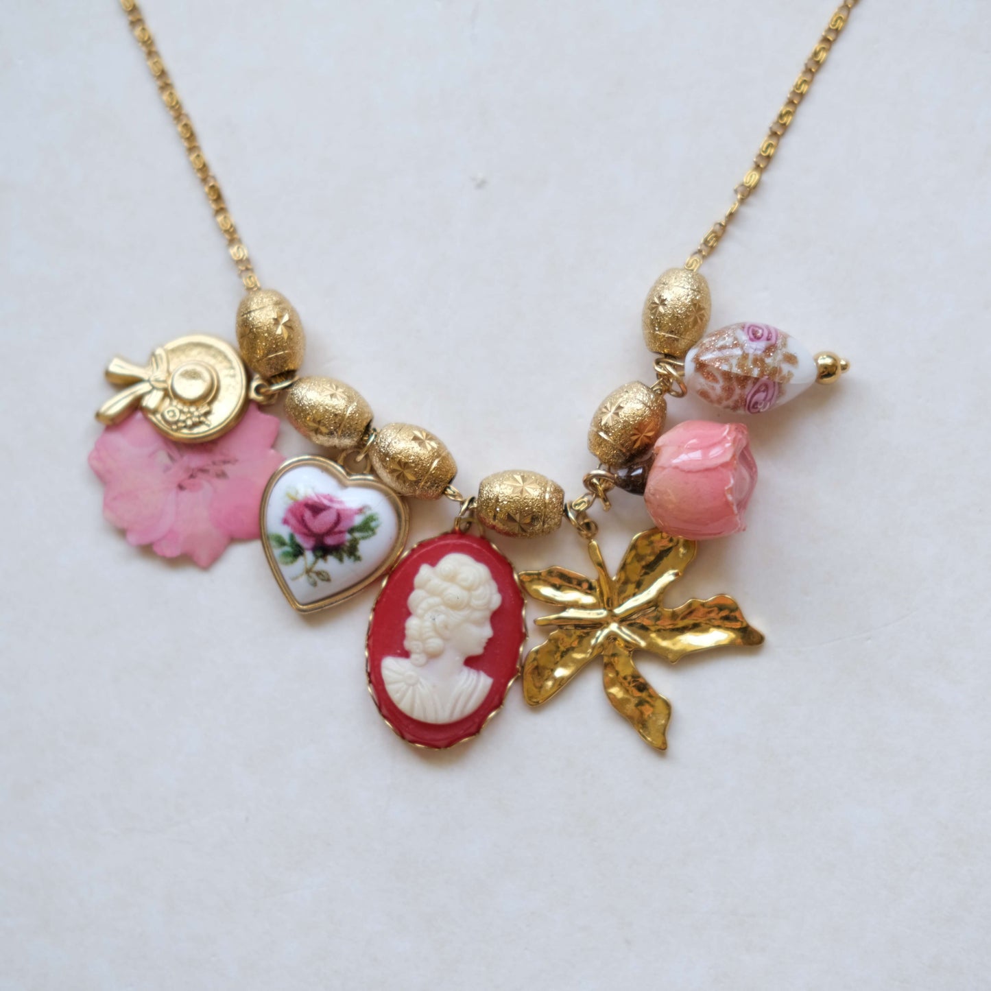 Rose vintage pendant-customization