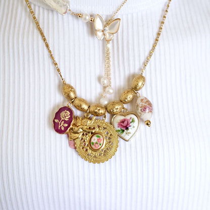 Floral vintage pendant-customization