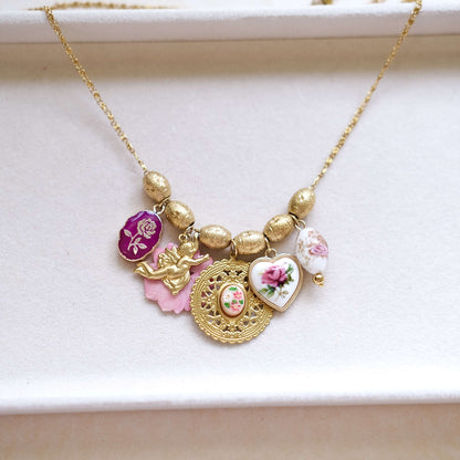 Floral vintage pendant-customization