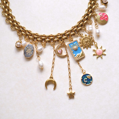 Starry pearl Charms necklace