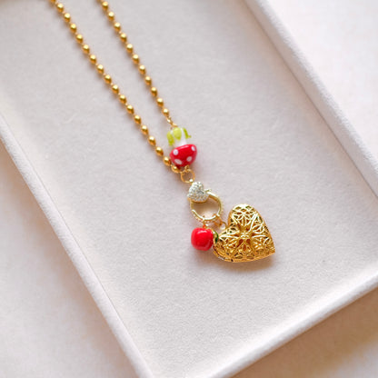 Gold Jewelry Aesthetic: Cute Handmade Lucky Charm Necklaces