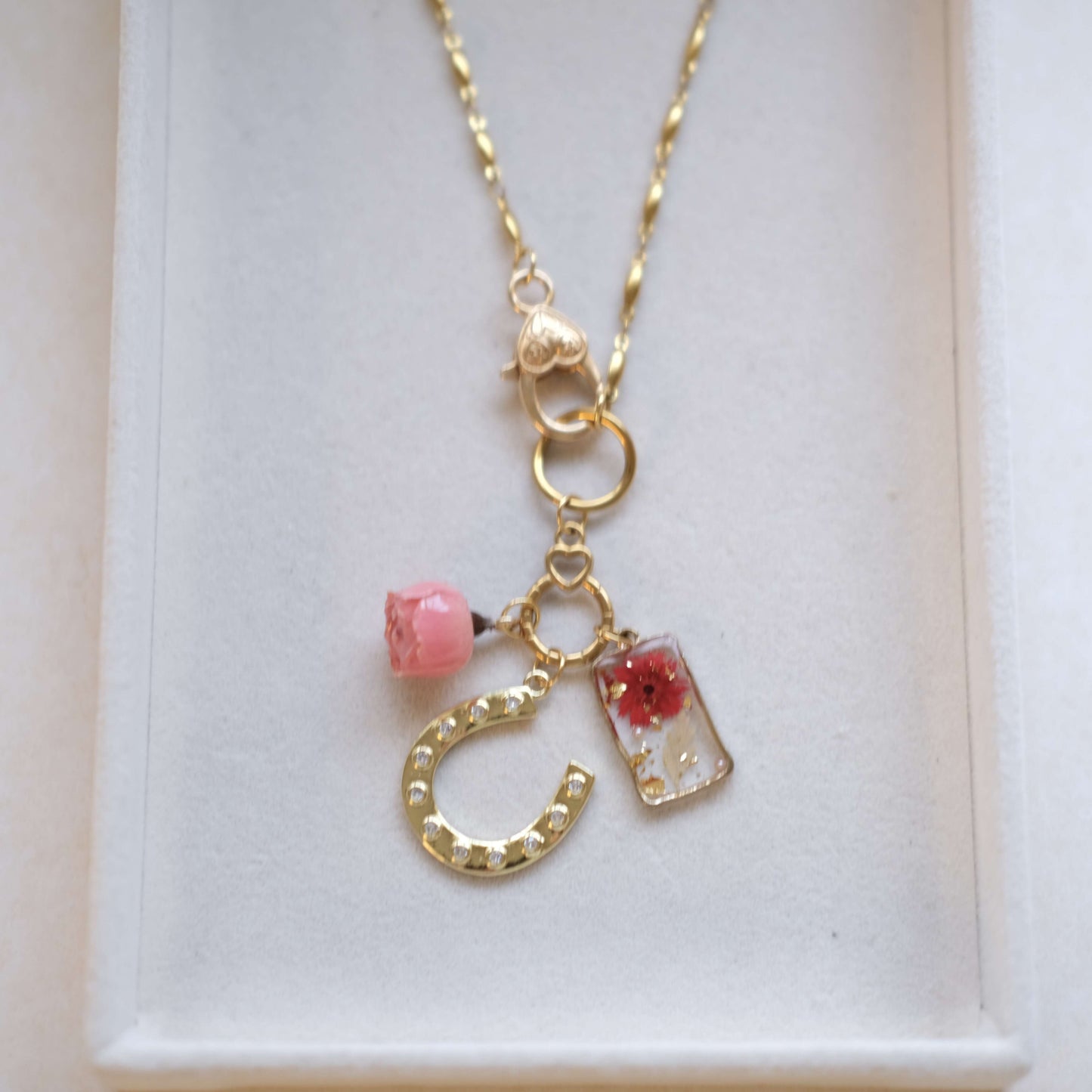 Gold Jewelry Aesthetic: Cute Handmade Lucky Charm Necklaces