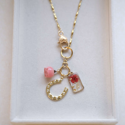 Gold Jewelry Aesthetic: Cute Handmade Lucky Charm Necklaces