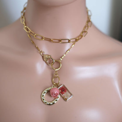 Gold Jewelry Aesthetic: Cute Handmade Lucky Charm Necklaces