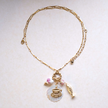 Tea Party fish Charm Necklace