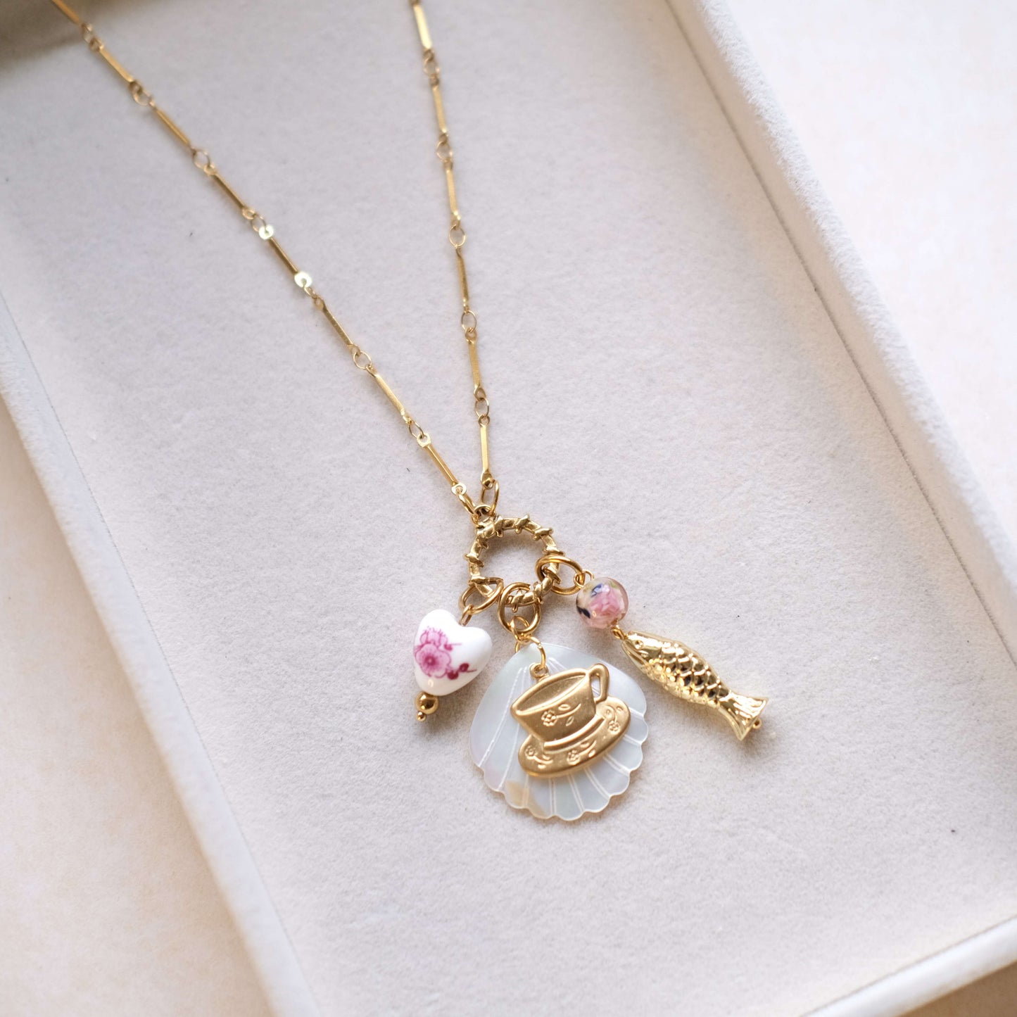 5 Gold Jewelry Aesthetic: Cute Handmade Lucky Charm Necklaces