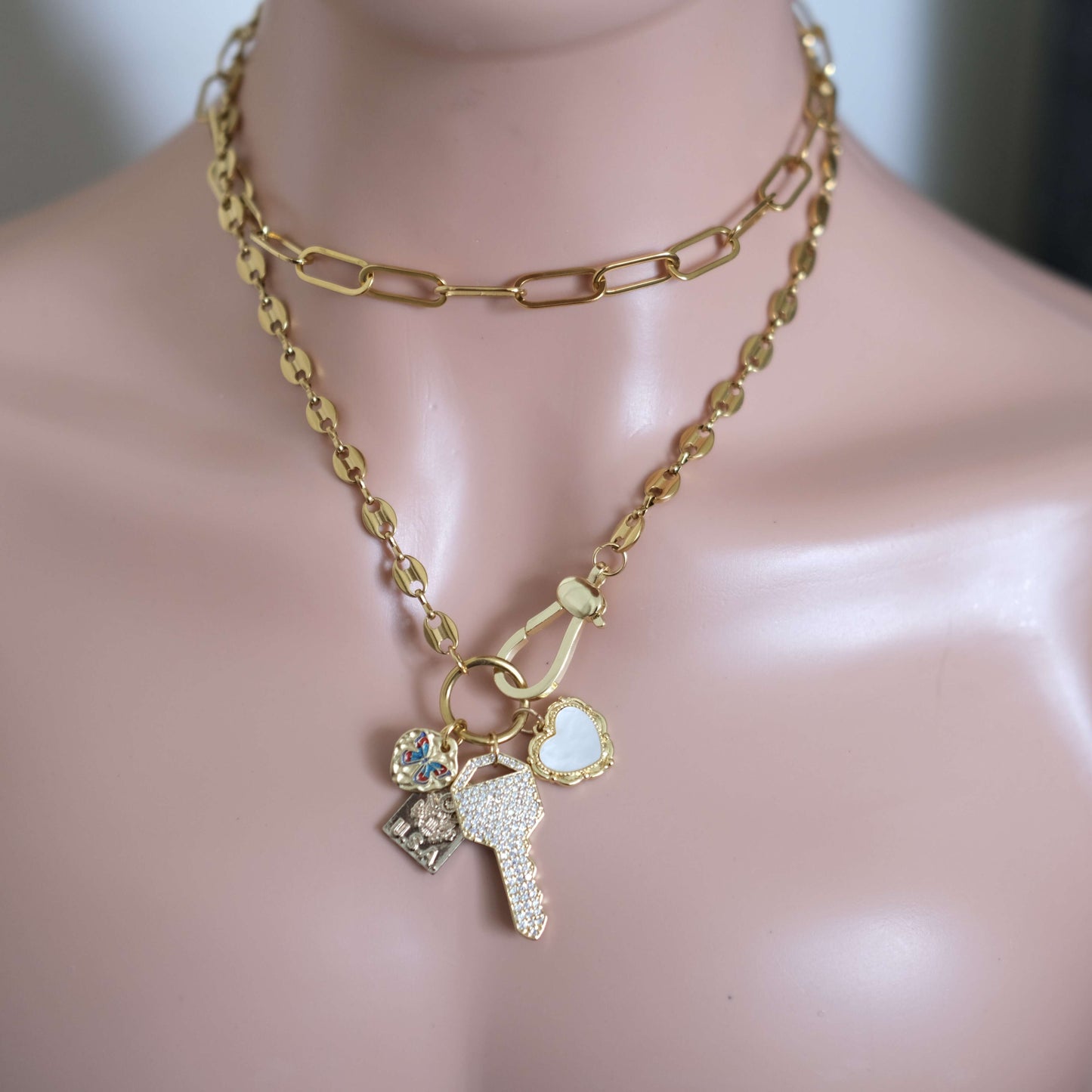 5 Gold Jewelry Aesthetic: Cute Handmade Lucky Charm Necklaces