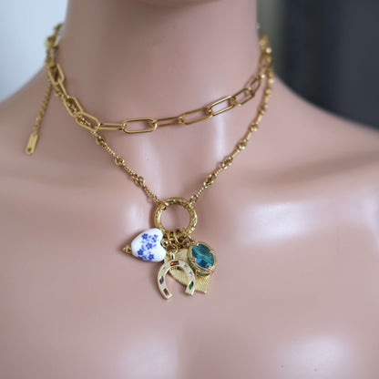 5 Gold Jewelry Aesthetic: Cute Handmade Lucky Charm Necklaces