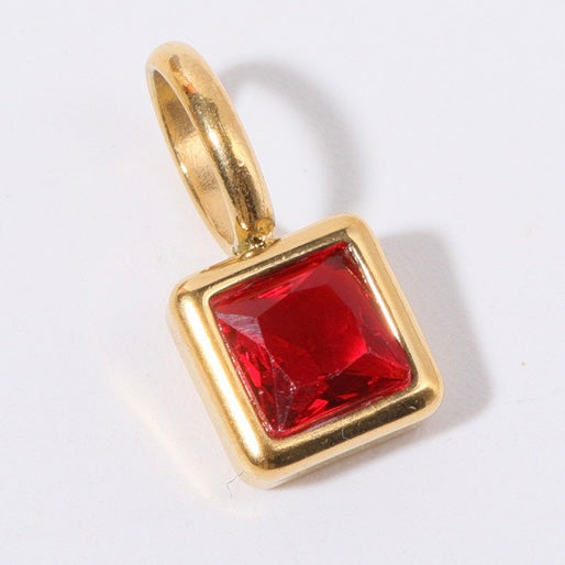 Birthston Zircon Charm Pendant