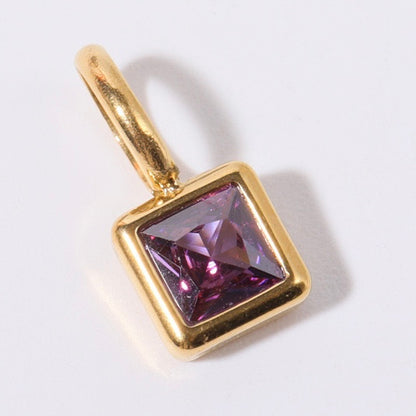 Birthston Zircon Charm Pendant