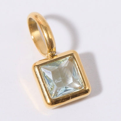 Birthston Zircon Charm Pendant