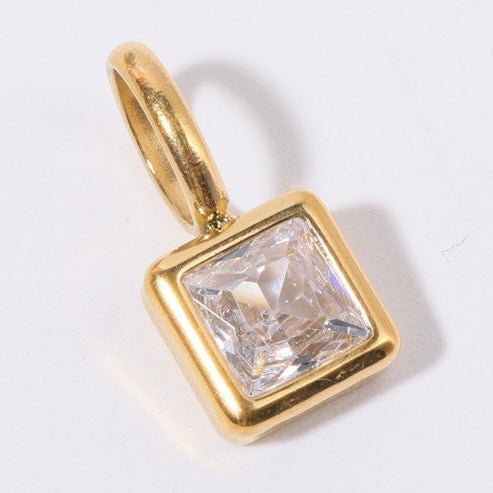 Birthston Zircon Charm Pendant