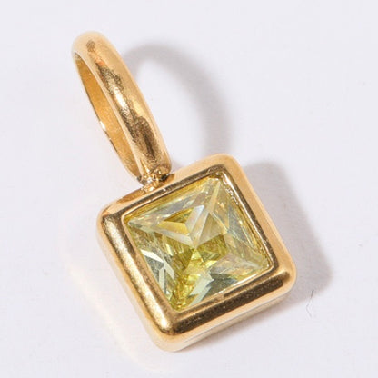 Birthston Zircon Charm Pendant