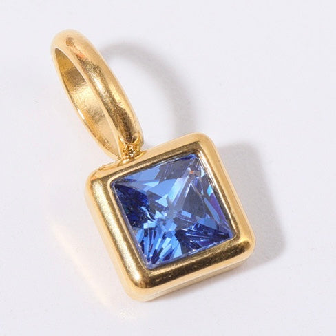 Birthston Zircon Charm Pendant