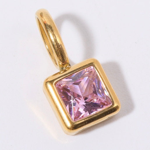 Birthston Zircon Charm Pendant