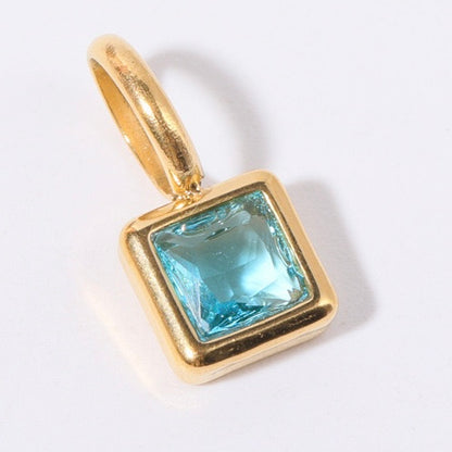 Birthston Zircon Charm Pendant