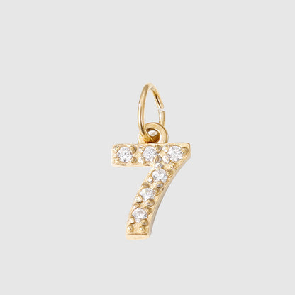 Numbers charms pendant