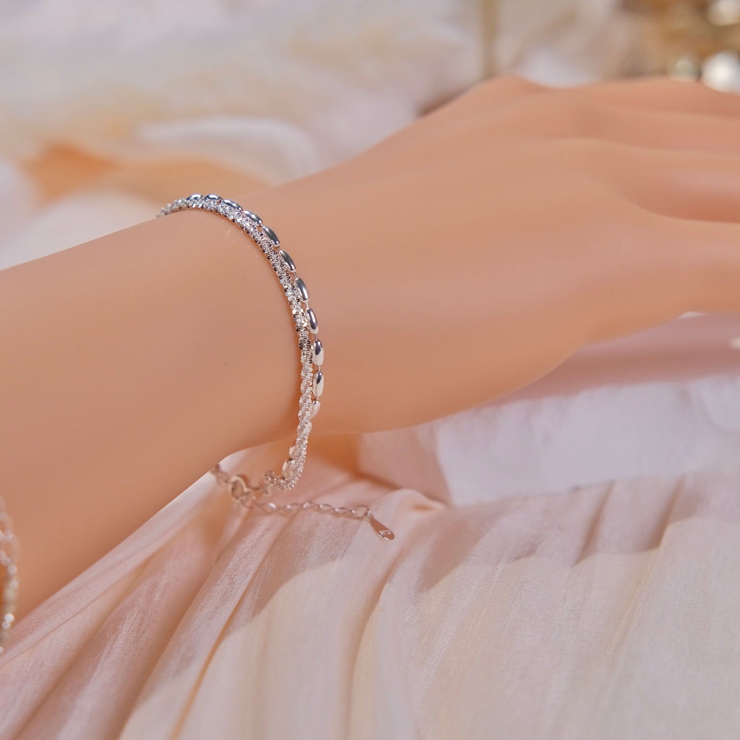 silver bracelet fashion woman jewelry