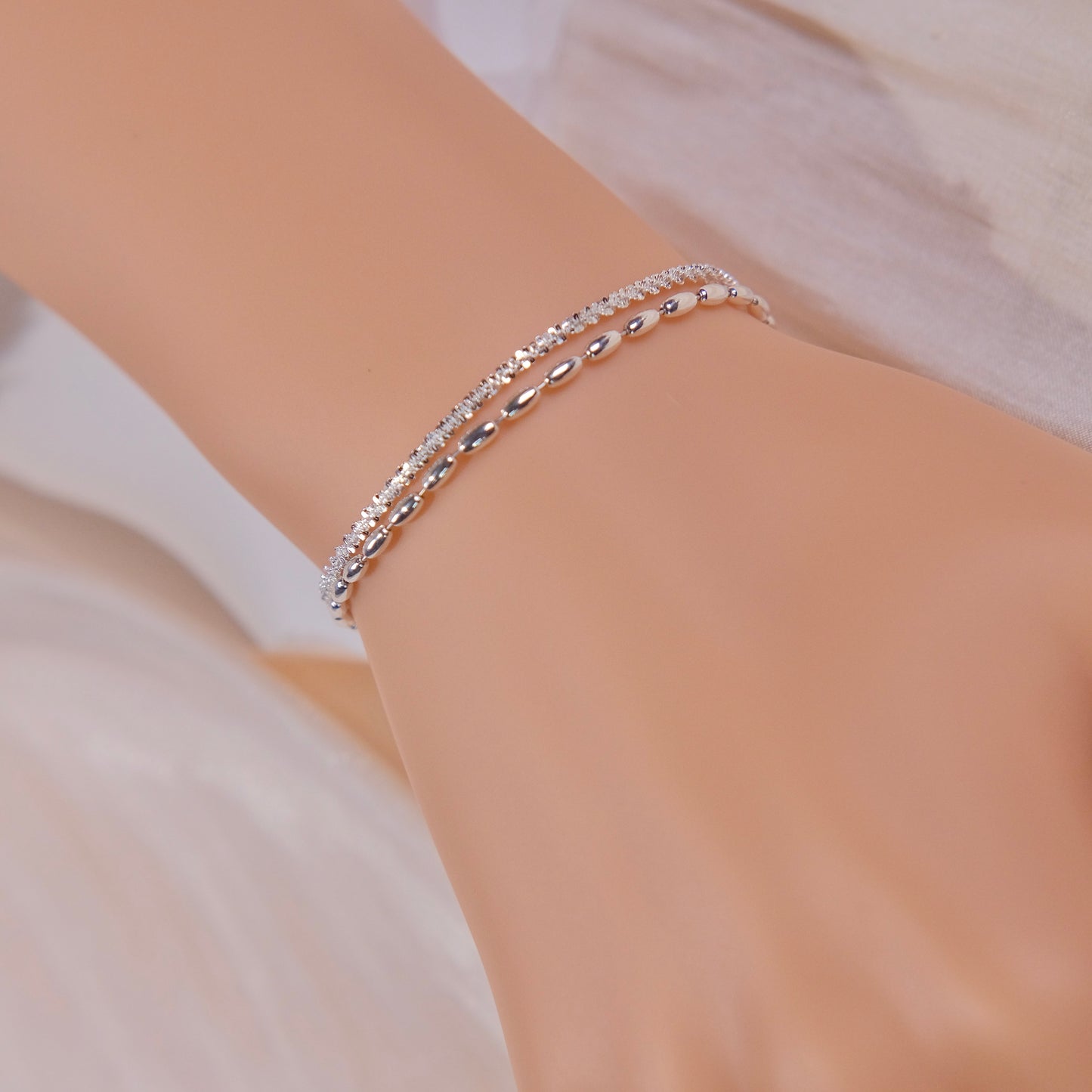 pulsera de plata moda mujer joyería