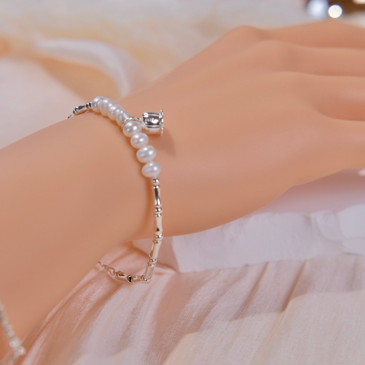 pulsera de plata moda mujer joyería